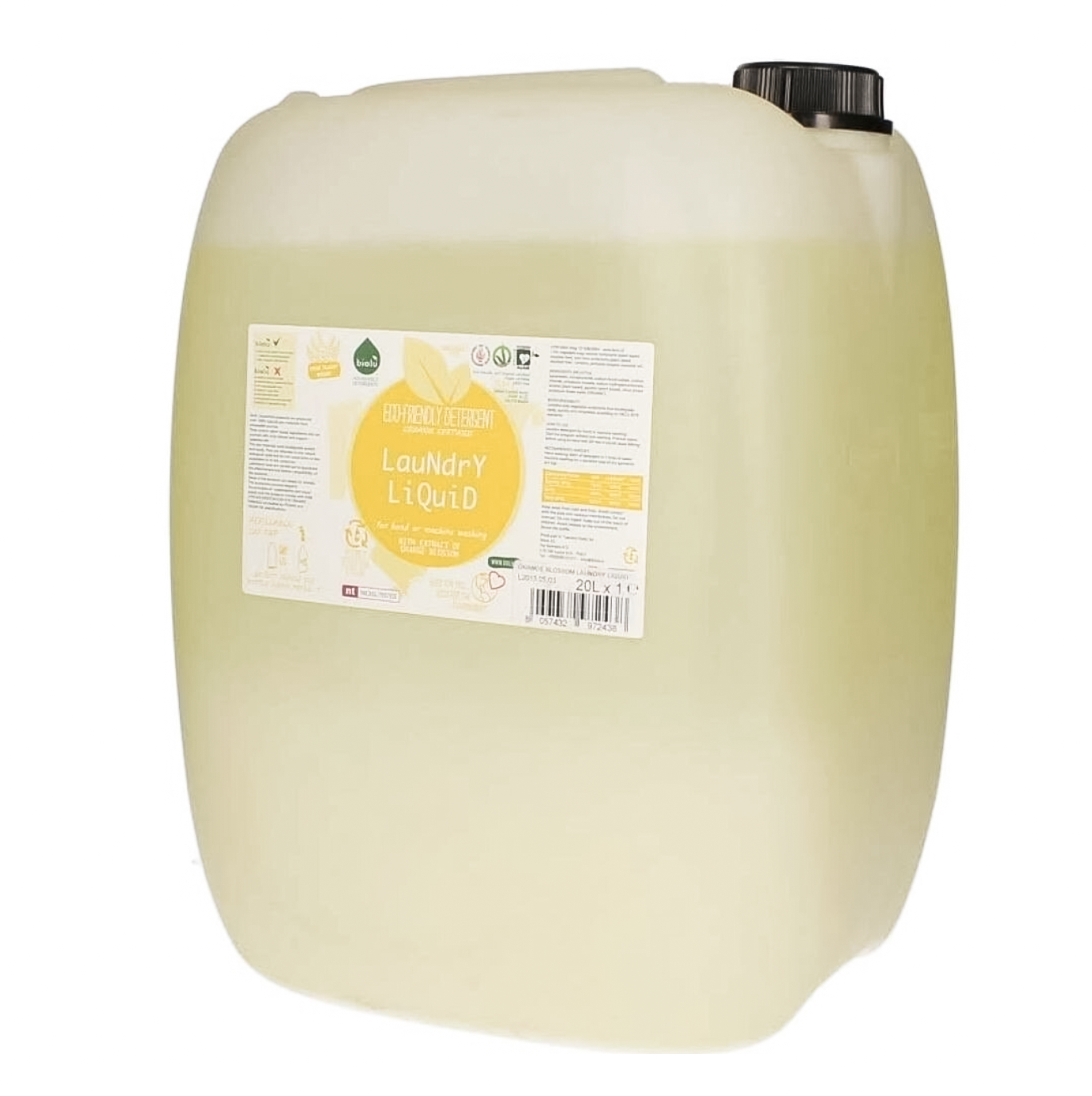 Biolu Detergent ecologic lichid pentru rufe albe si colorate portocale 20L